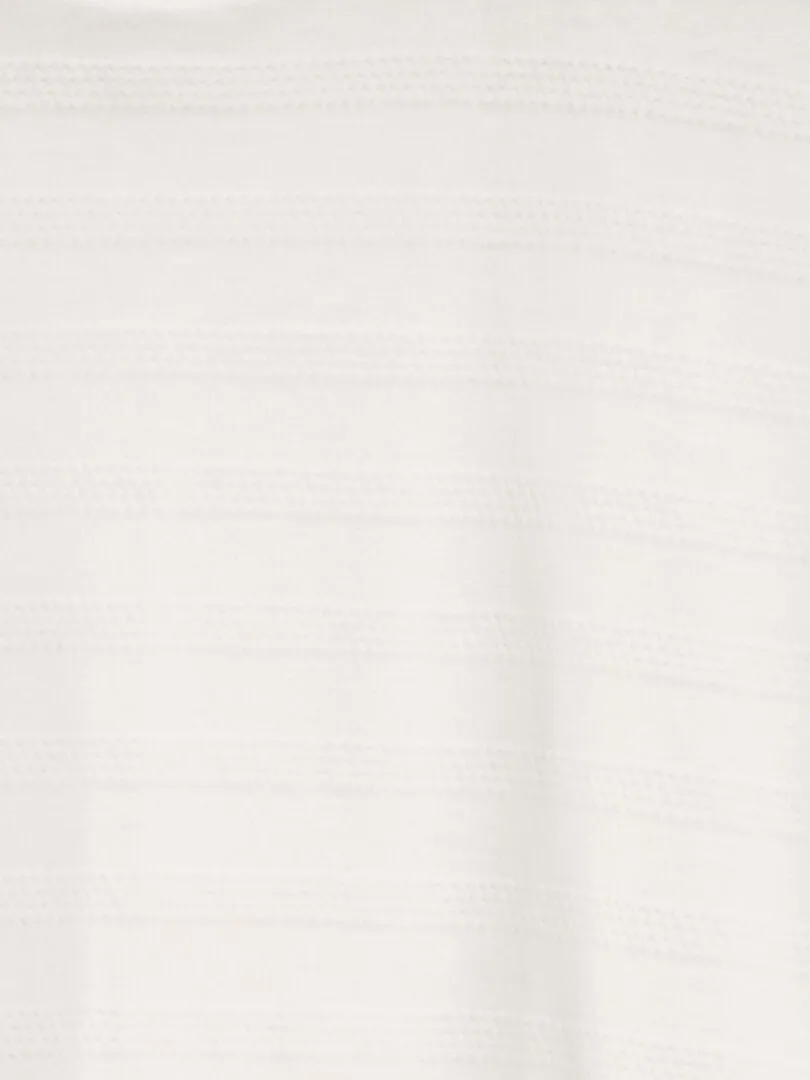 CAMISETA DE ALGODóN CON TEXTURA  BLANCO