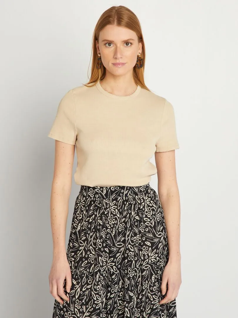 CAMISETA DE CANALé  BEIGE