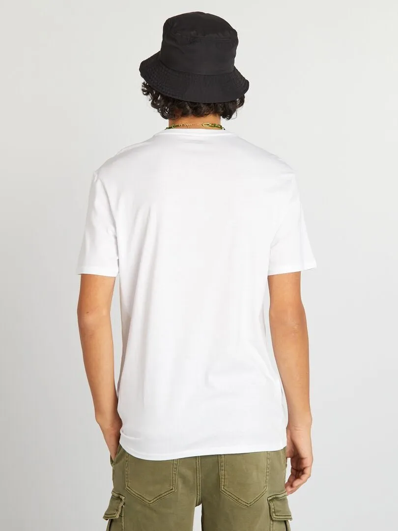 CAMISETA DE MANGA CORTA CON INSCRIPCIONES  BLANCO