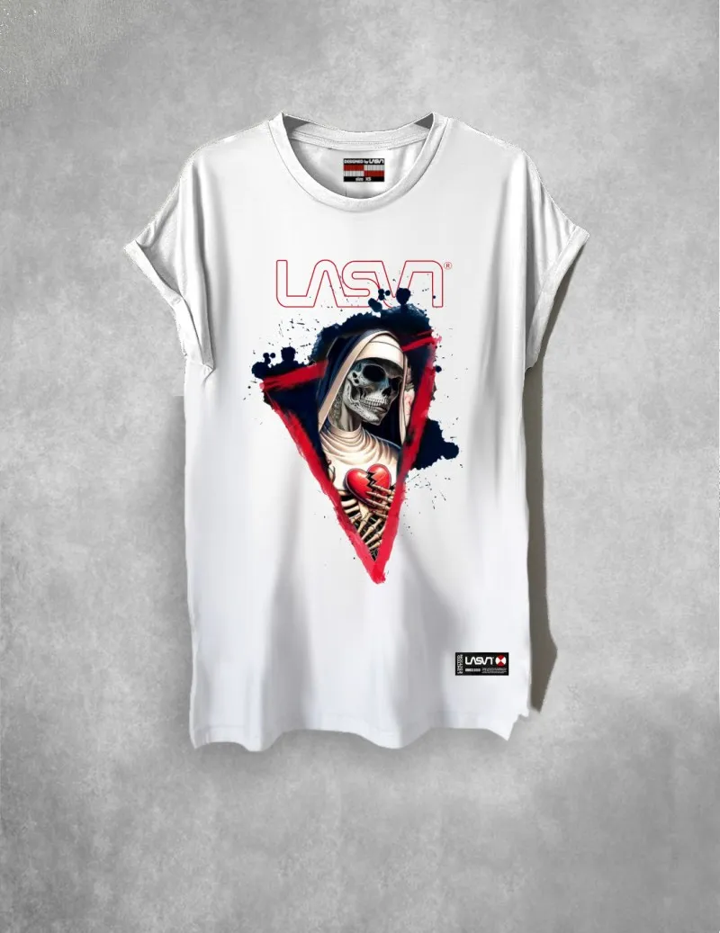 Camiseta de mujer Lasal larga NUN blanco