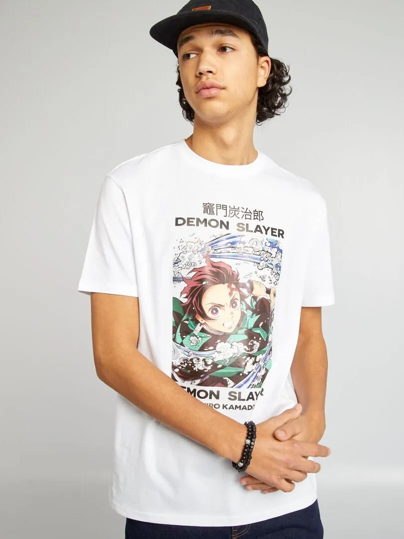 CAMISETA DE PUNTO CON CUELLO REDONDO 'NARUTO'  BLANCO
