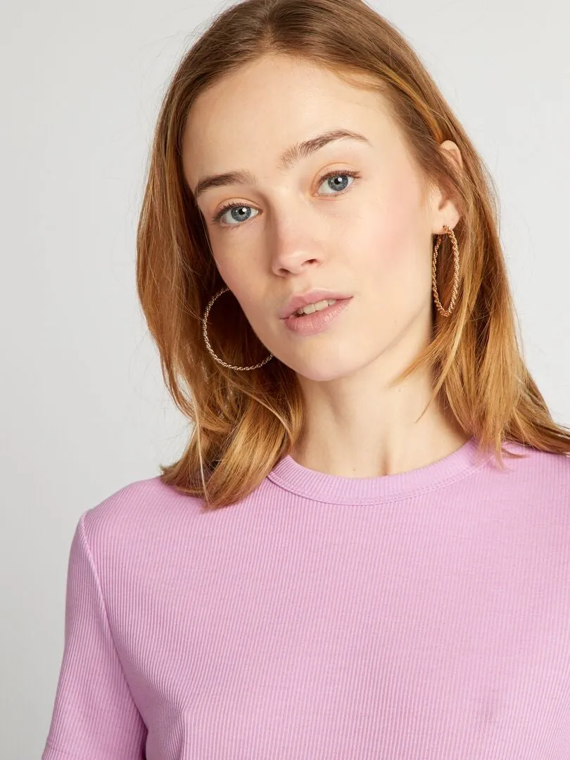 CAMISETA DE PUNTO DE CANALé  ROSA