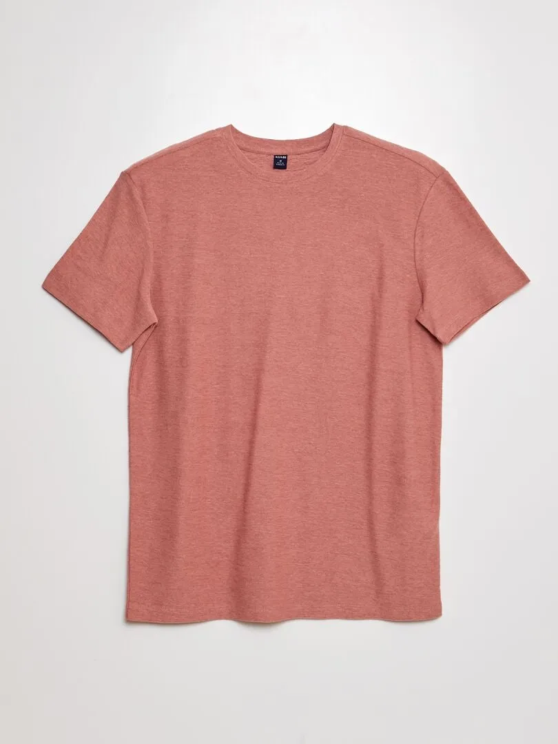 CAMISETA DE PUNTO DE FANTASíA  ROSA
