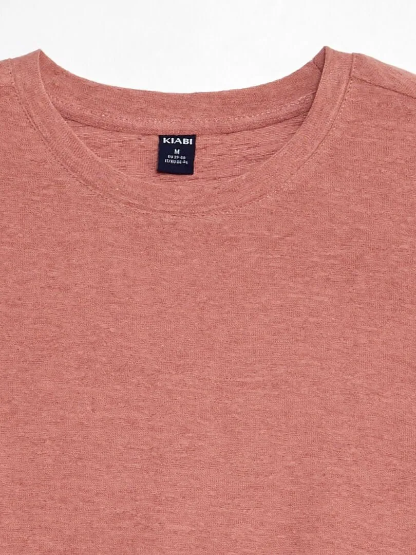 CAMISETA DE PUNTO DE FANTASíA  ROSA