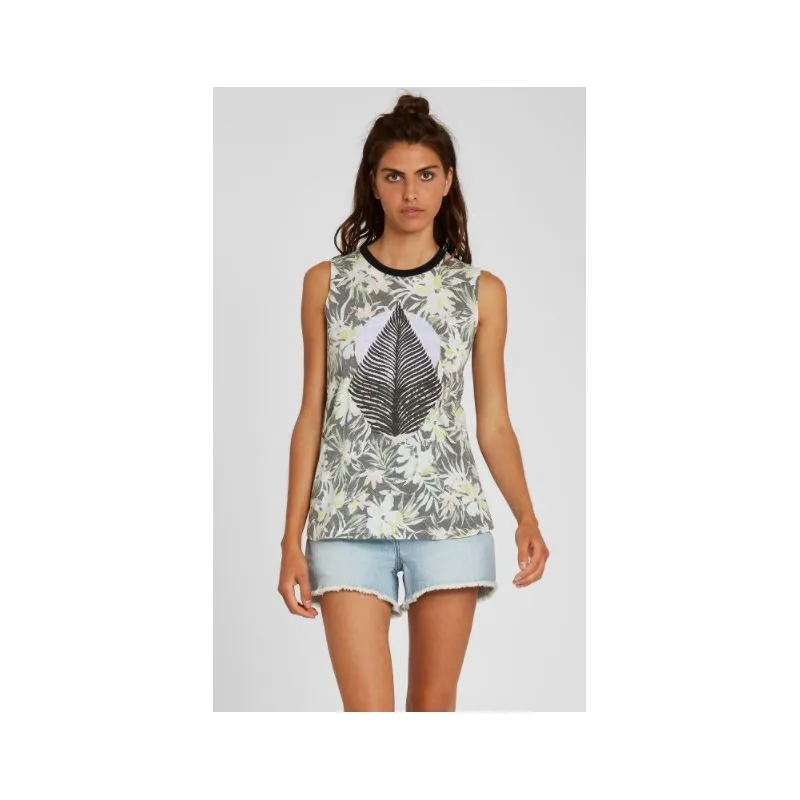 Camiseta de tirantes Volcom Frontye para mujer (lima)