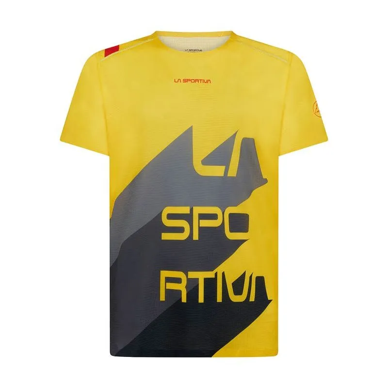 Camiseta de trail running La Sportiva Stream (Amarillo/Carbono)