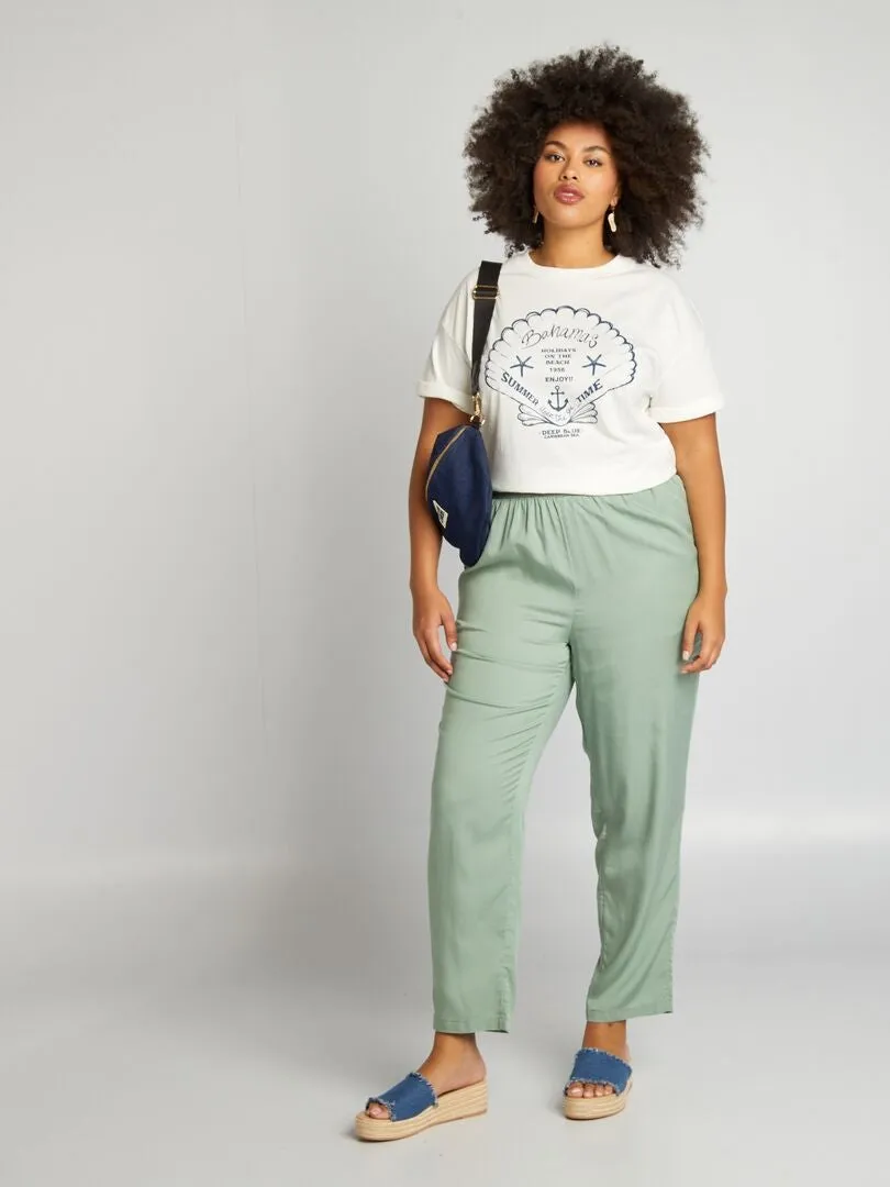 CAMISETA ESTAMPADA CONCHAS  BLANCO