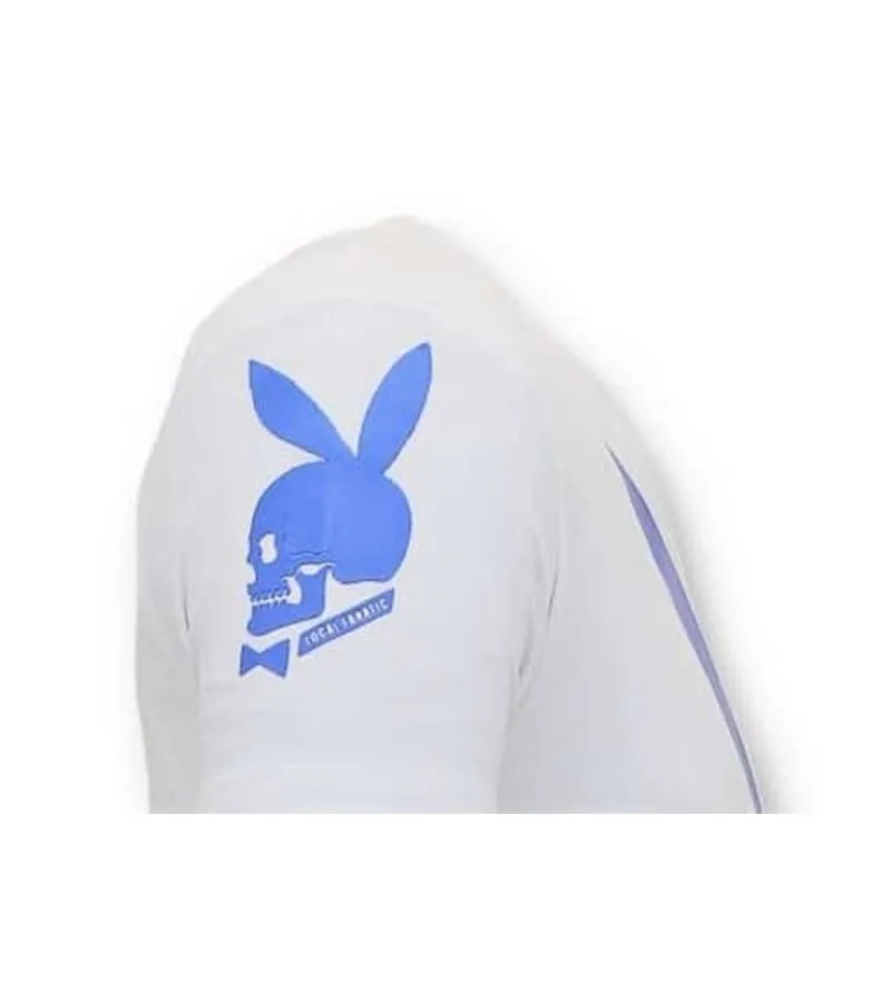 CAMISETA EXCLUSIVA HOMBRE DESTROYED PLAYTOY  BLANCO