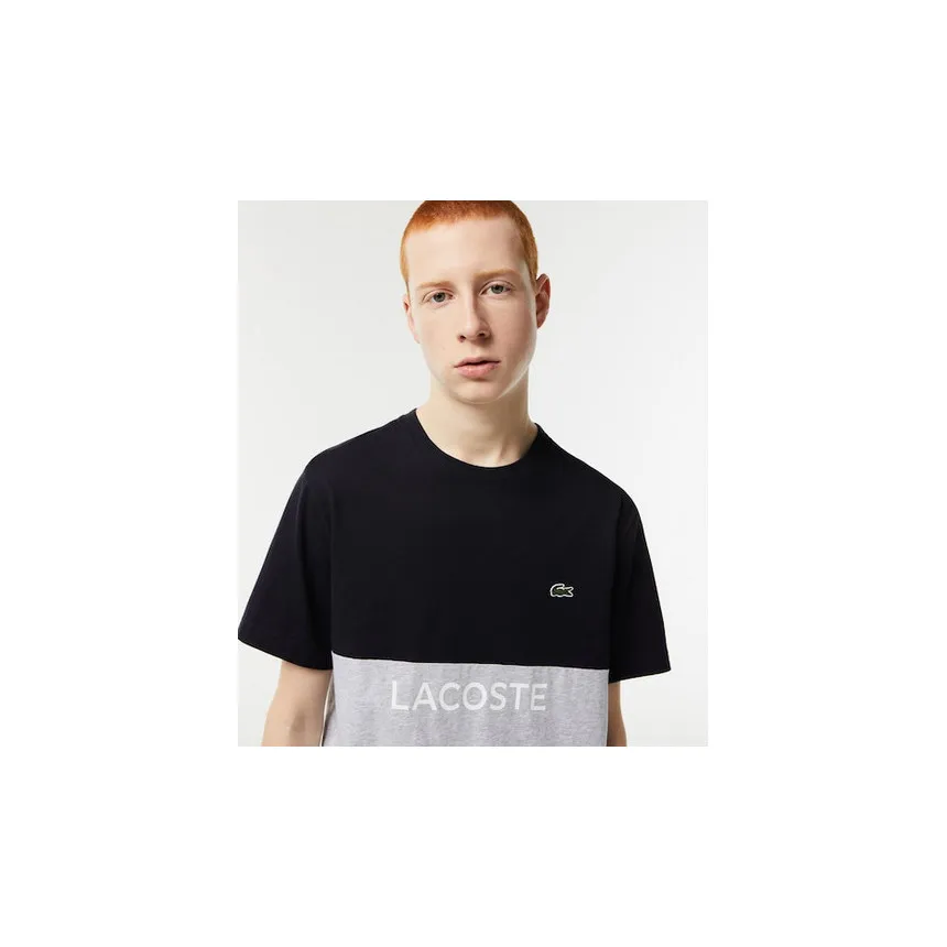 Camiseta Lacoste Color Block Para Hombre