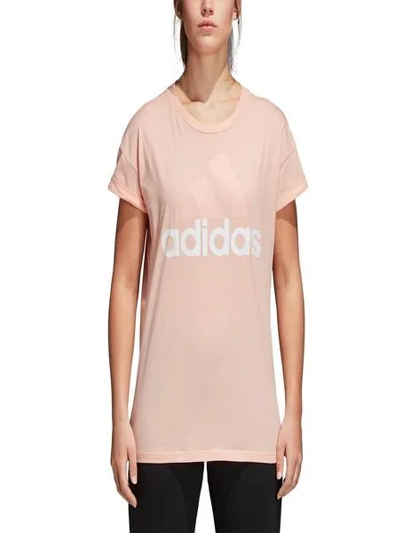 Camiseta Mujer Adidas Ess Lo Sli Rosa