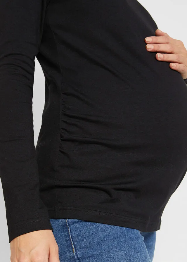 CAMISETA PREMAMá DE ALGODóN (2 UNIDADES) NEGROBLANCO