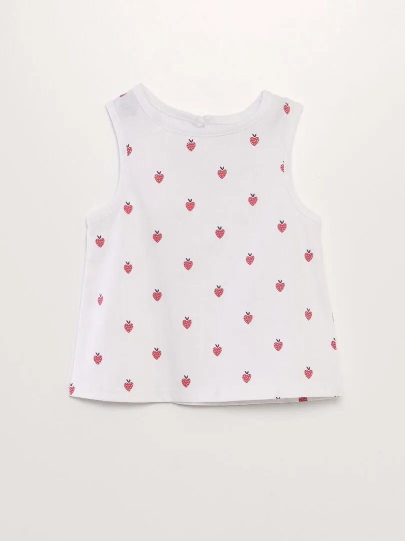 CAMISETA SIN MANGAS  BLANCO