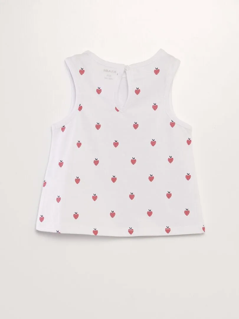 CAMISETA SIN MANGAS  BLANCO