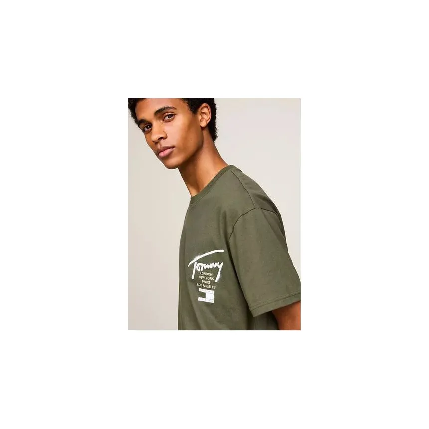 Camiseta Tommy Hilfiger Graffiti Para Hombre