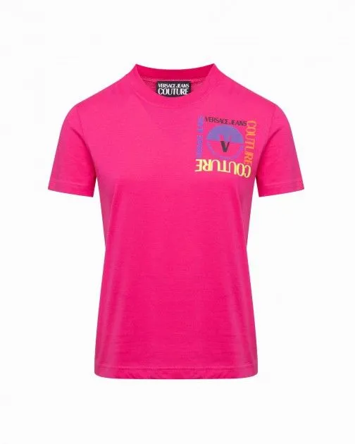 Camiseta Versace Jeans Couture 74HAHF04 Rosa