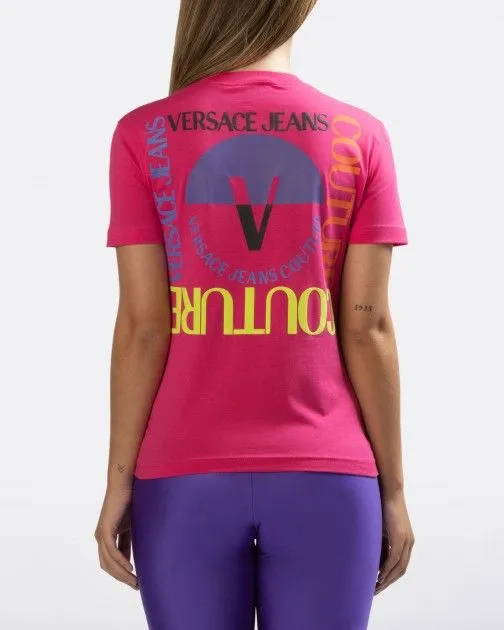 Camiseta Versace Jeans Couture 74HAHF04 Rosa