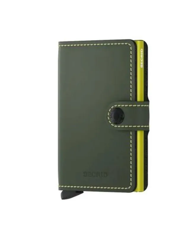 Cartera Secrid Miniwallet Matte Green & Lime
