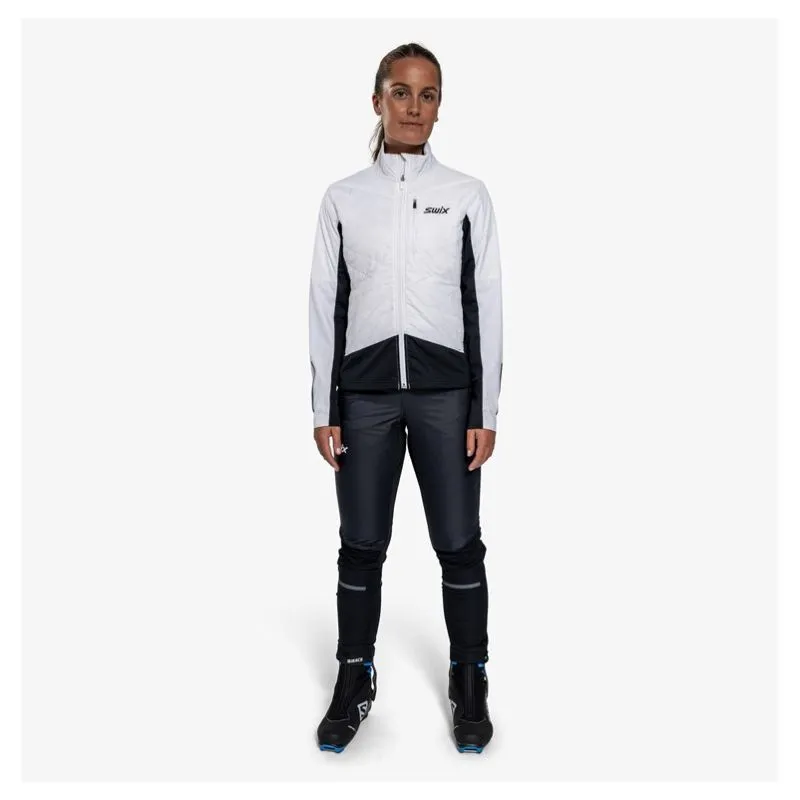 Chaqueta aislante para mujer SWIX Dynamic Hybrid (blanco brillante/negro)