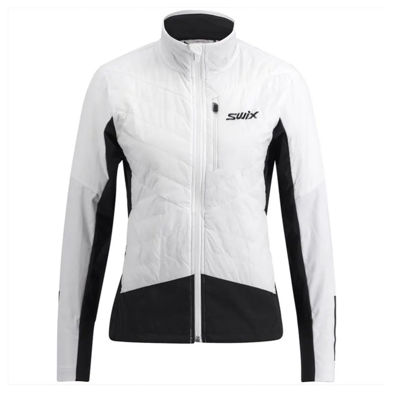 Chaqueta aislante para mujer SWIX Dynamic Hybrid (blanco brillante/negro)