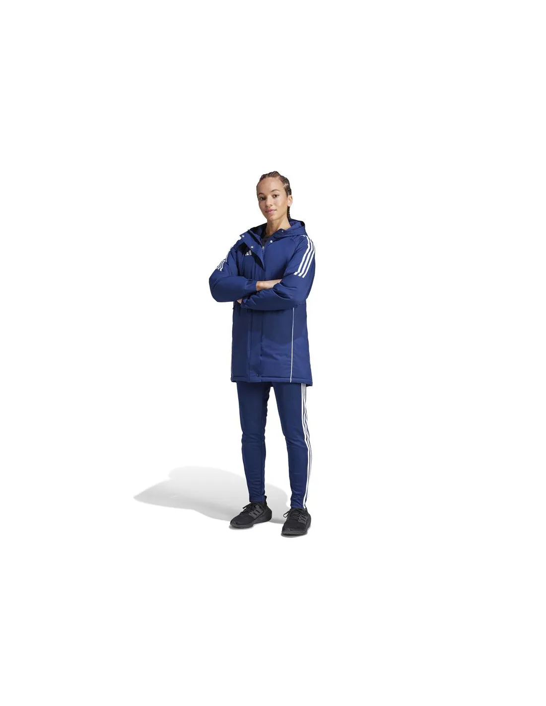 Chaqueta de Fútbol adidas Tiro24 Parka Mujer Azul