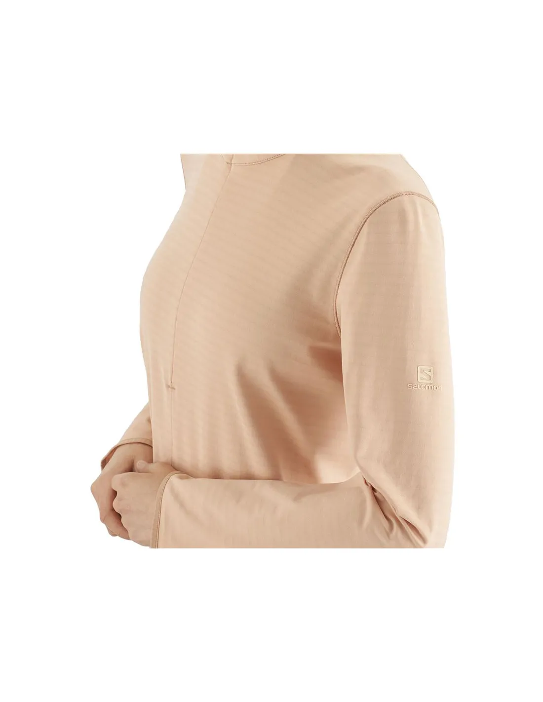 Chaqueta de running Salomon Outrack Half Zip Mid W Pink