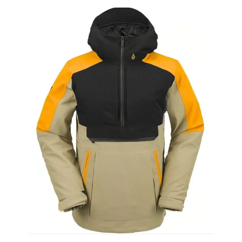 Chaqueta de snowboard para hombre Volcom Brighton Pullover (ORO)