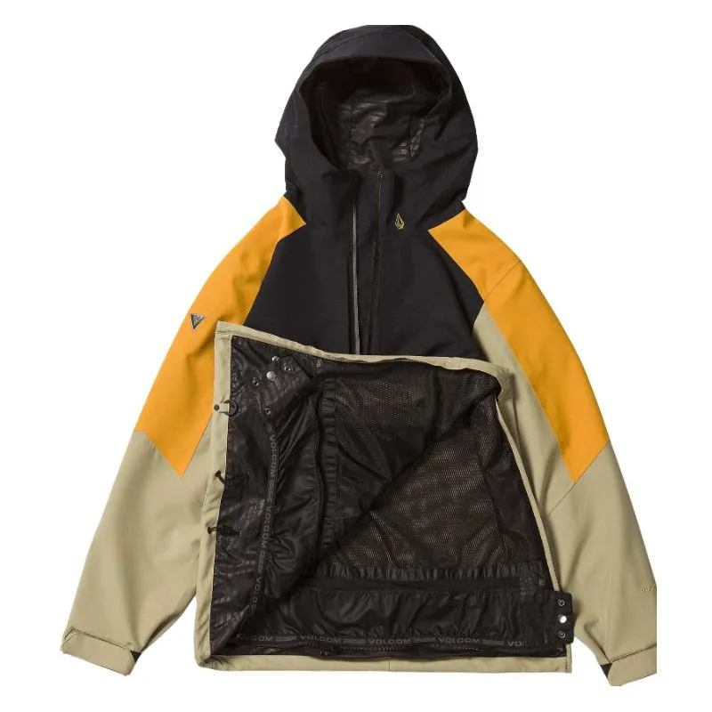 Chaqueta de snowboard para hombre Volcom Brighton Pullover (ORO)