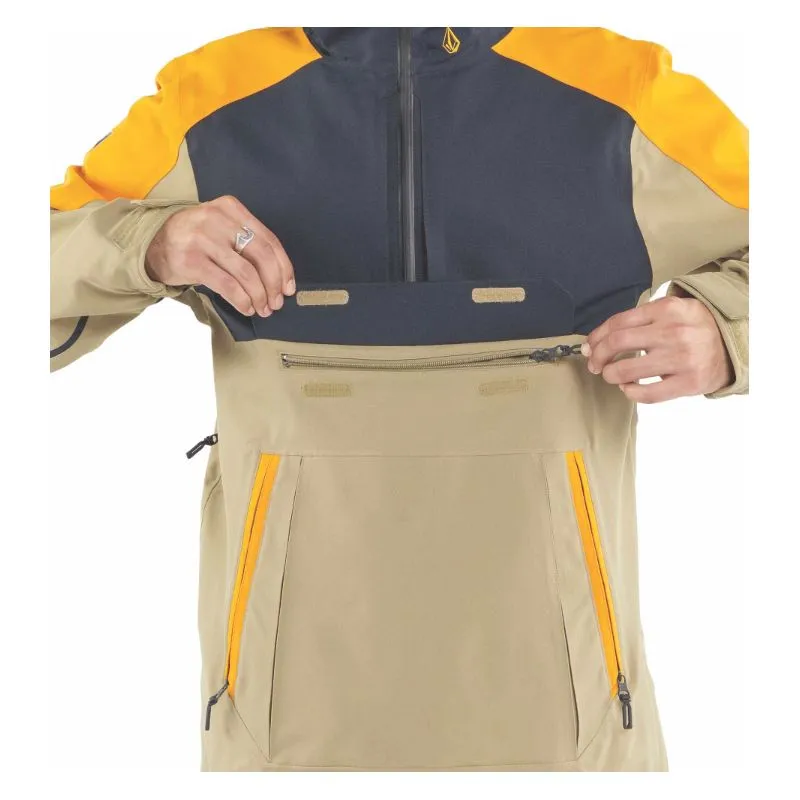 Chaqueta de snowboard para hombre Volcom Brighton Pullover (ORO)