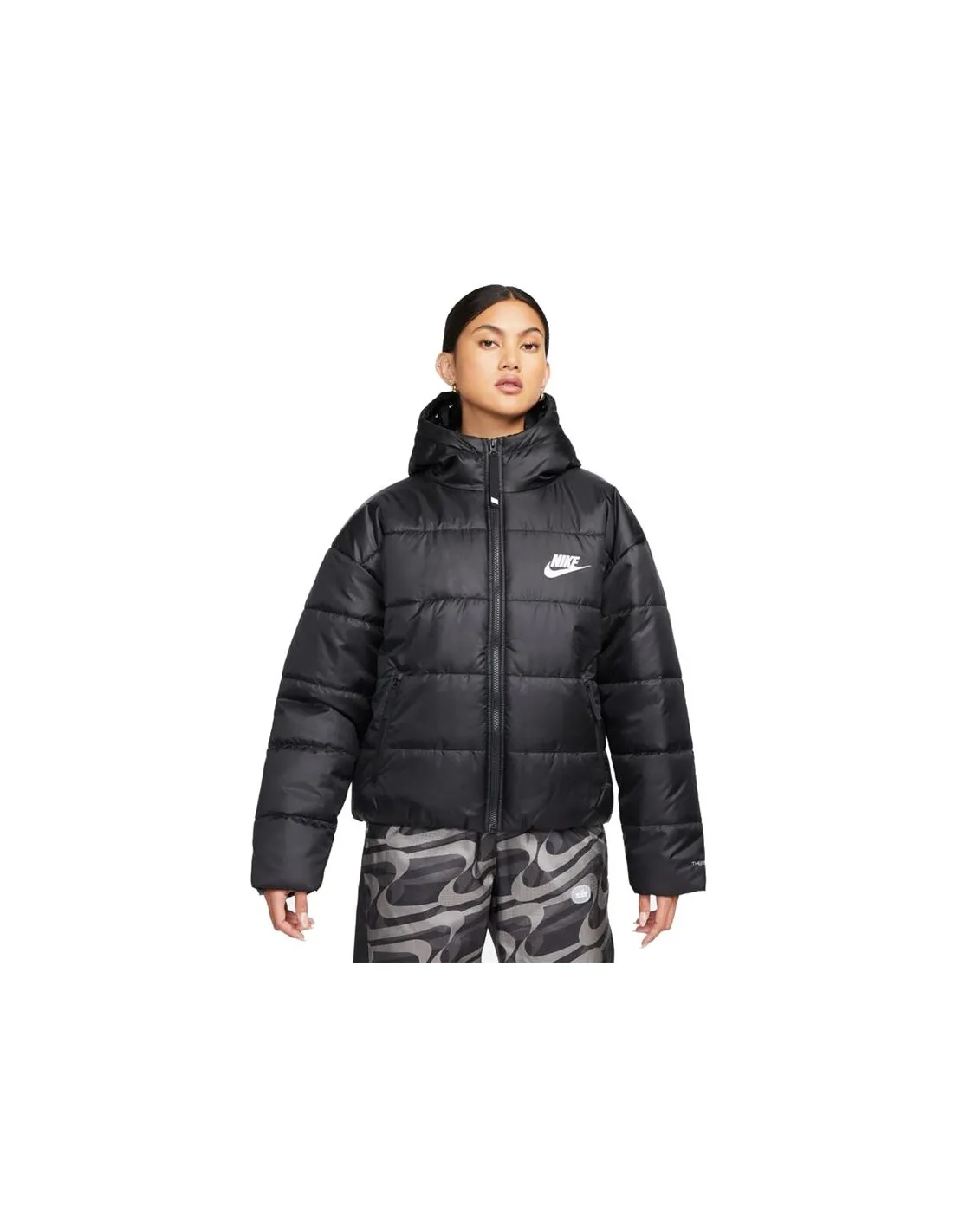 CHAQUETA NIKE SPORTSWEAR THERMAFIT REPE NEGRO MUJER