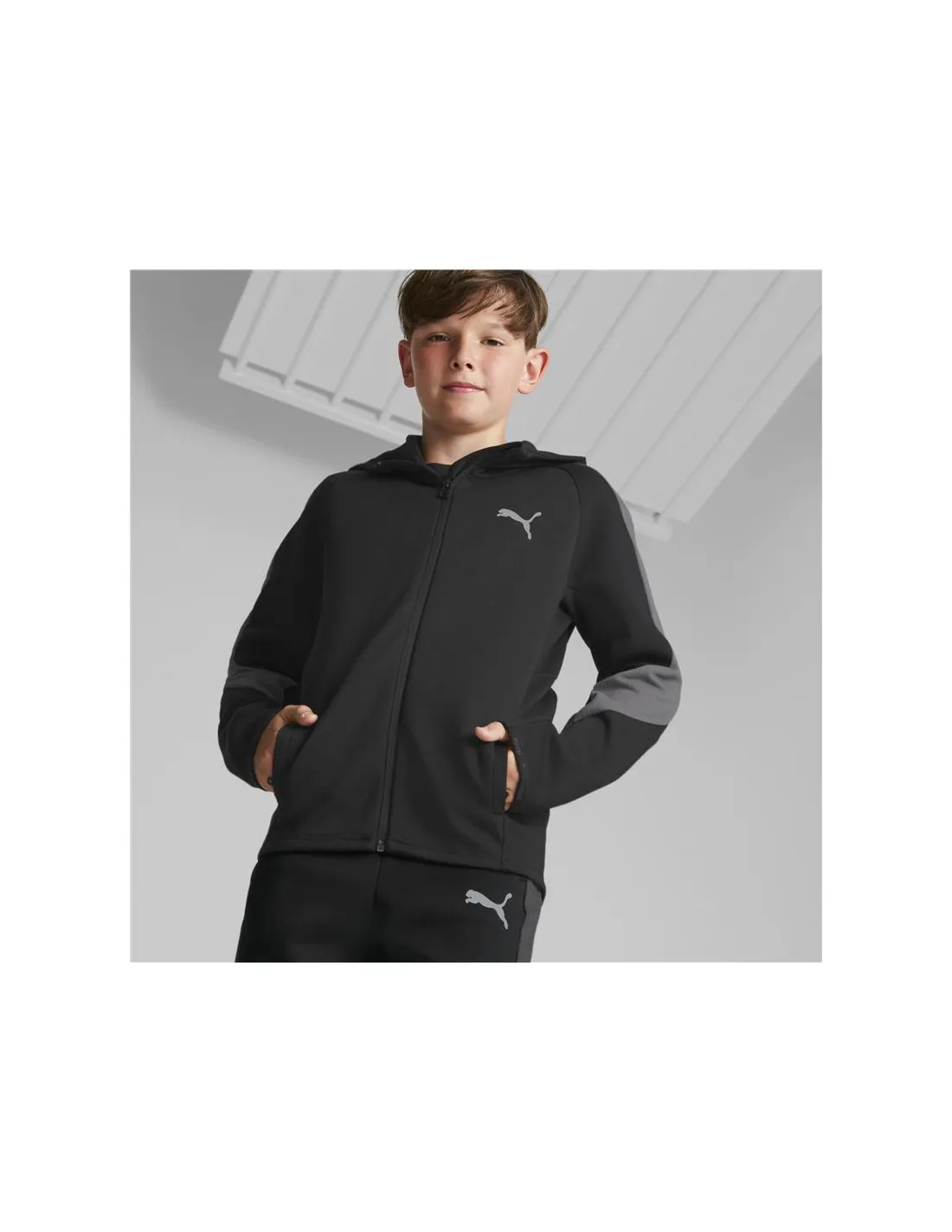 Chaqueta Puma Evostripe Negro Infantil