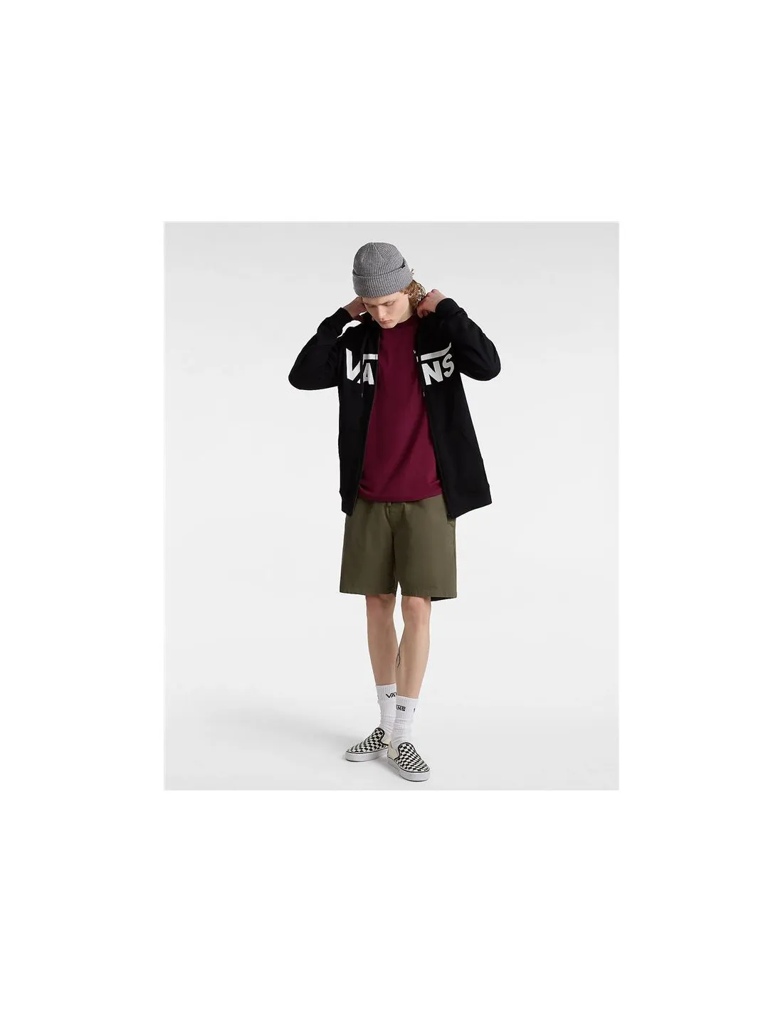 Chaqueta Vans Mn Classic Zip Negro/Blanco Hombre