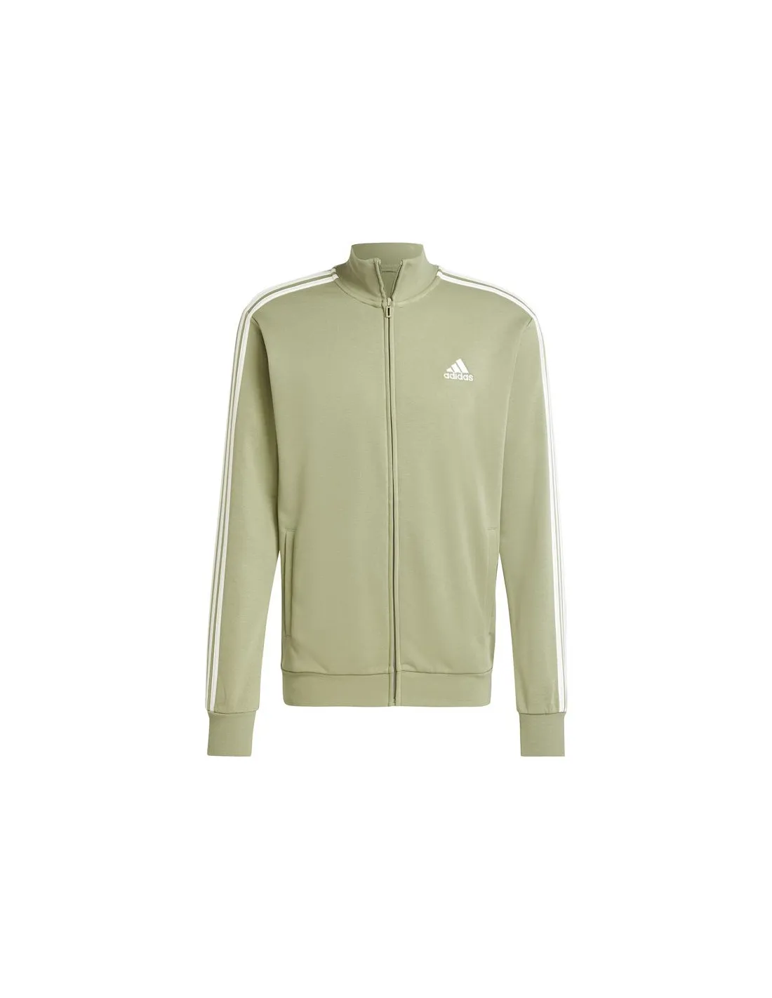 Chándal adidas Sportswear Basic 3 Bandas French Terry Hombre Verde