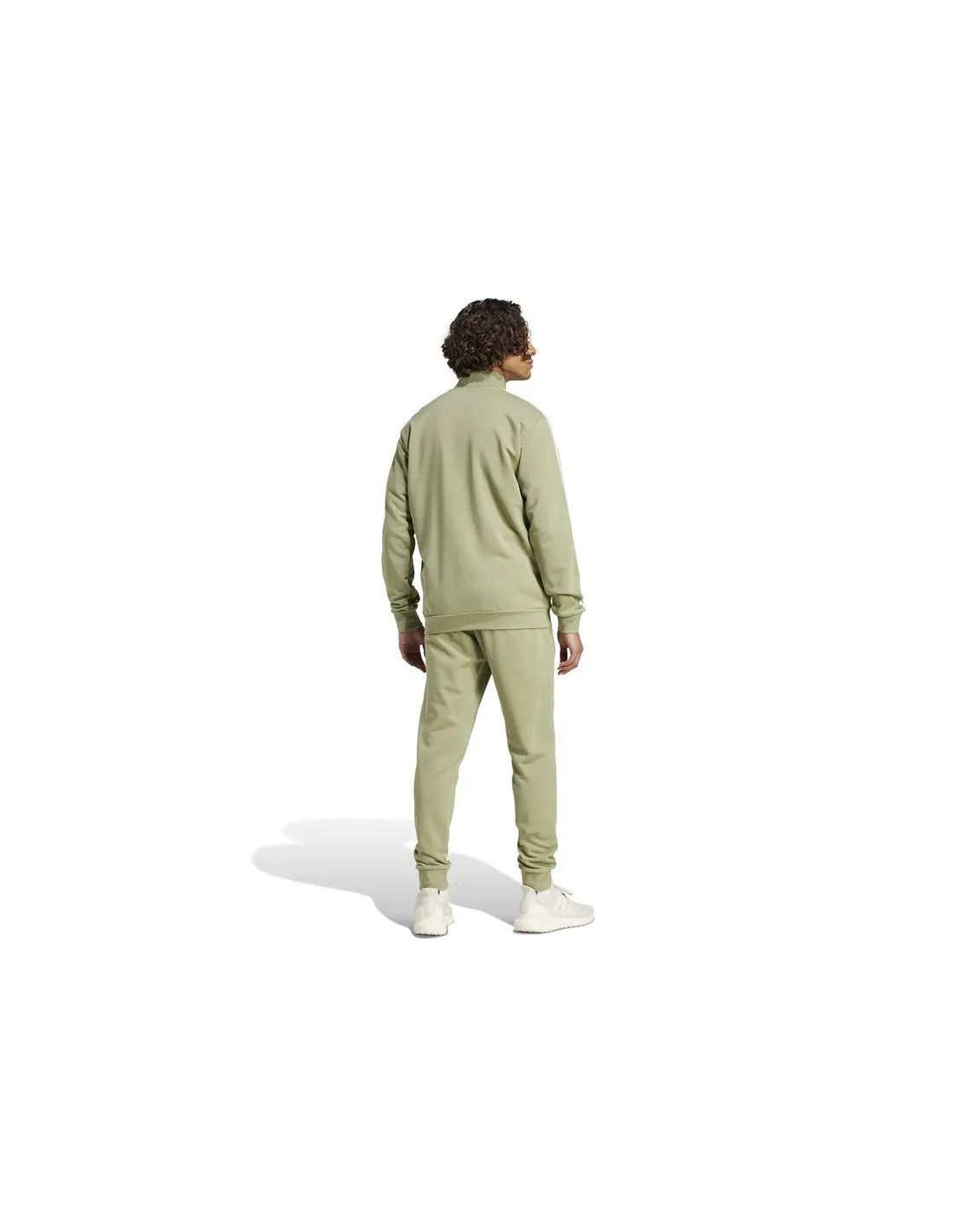 Chándal adidas Sportswear Basic 3 Bandas French Terry Hombre Verde