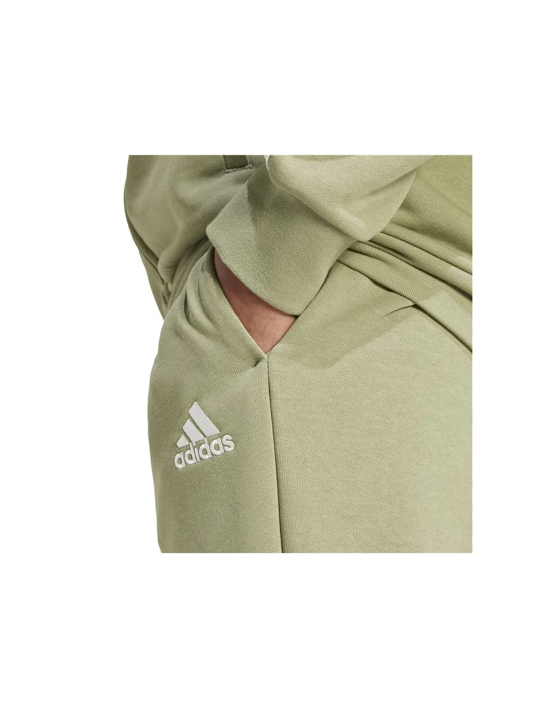 Chándal adidas Sportswear Basic 3 Bandas French Terry Hombre Verde