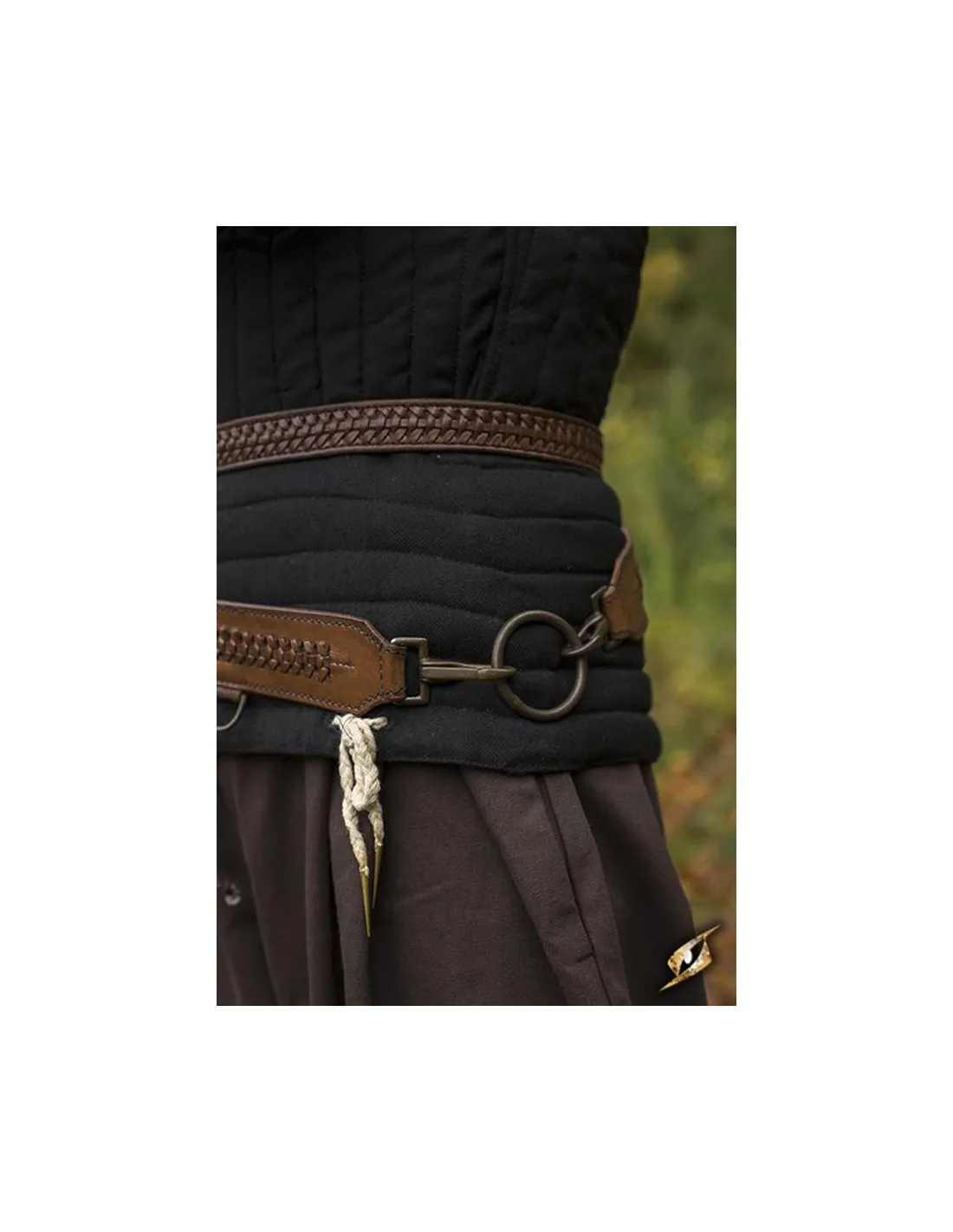 Cinturón medieval trenzado con tahalí