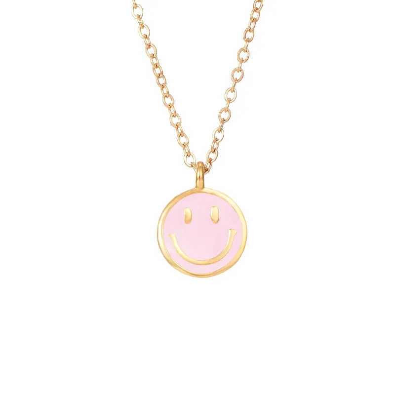 Collar en Acero Smile Gold Rosa