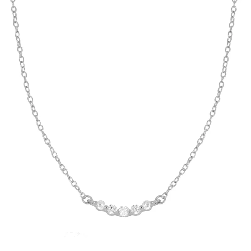 Collar en plata 5 Circonitas