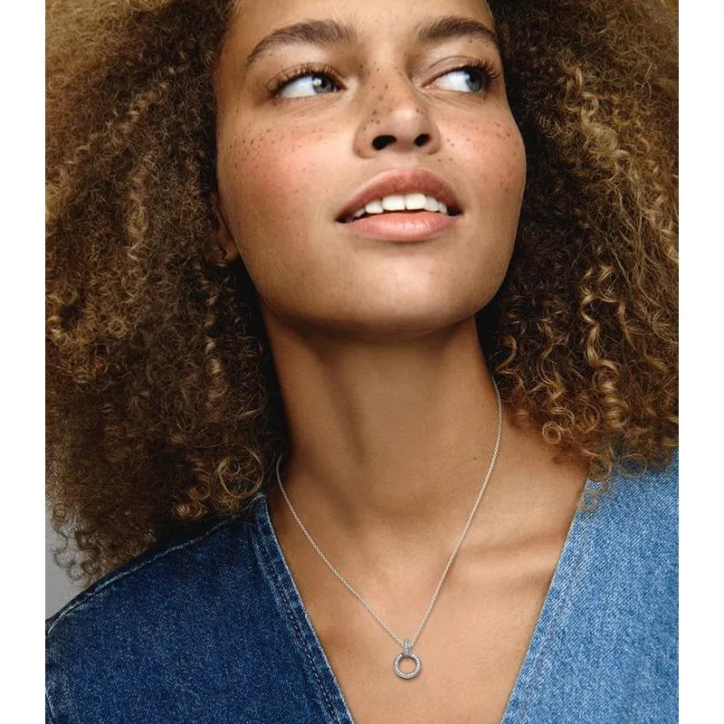 COLLAR PANDORA COLGANTE DOBLE CíRCULO 399487C0145