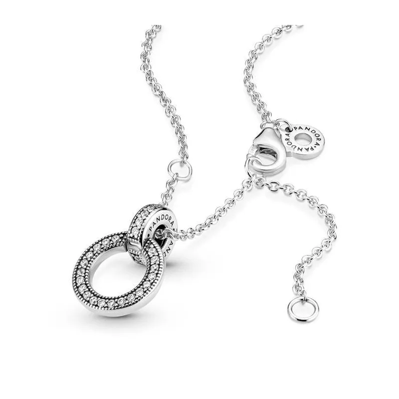 COLLAR PANDORA COLGANTE DOBLE CíRCULO 399487C0145