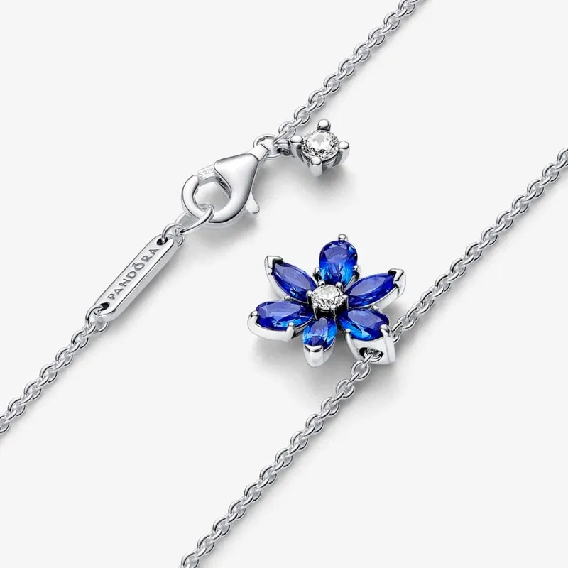 COLLAR PANDORA HERBARIO BRILLANTE AZUL 392387C0245