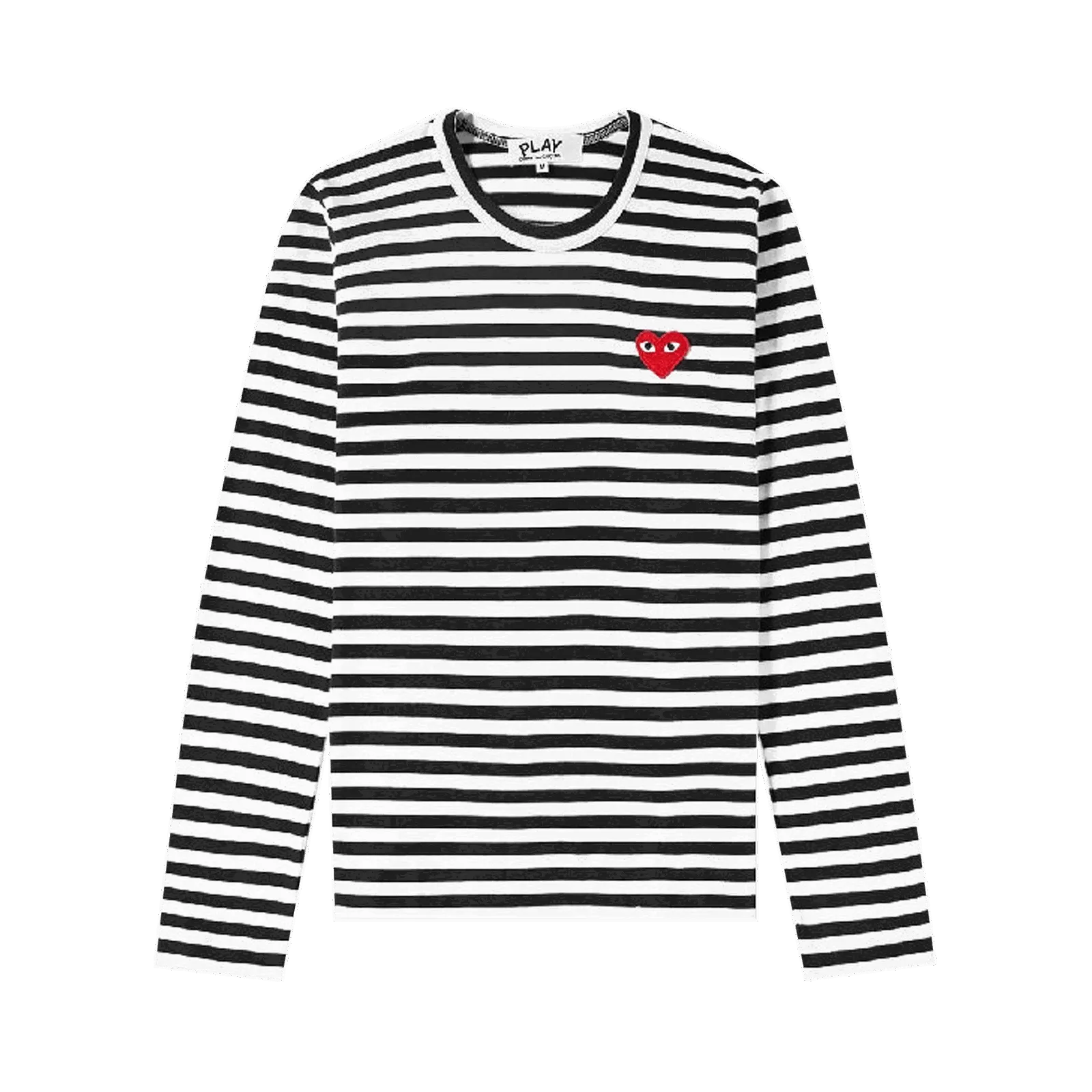 Comme des Garçons PLAY Heart Logo Striped Tee