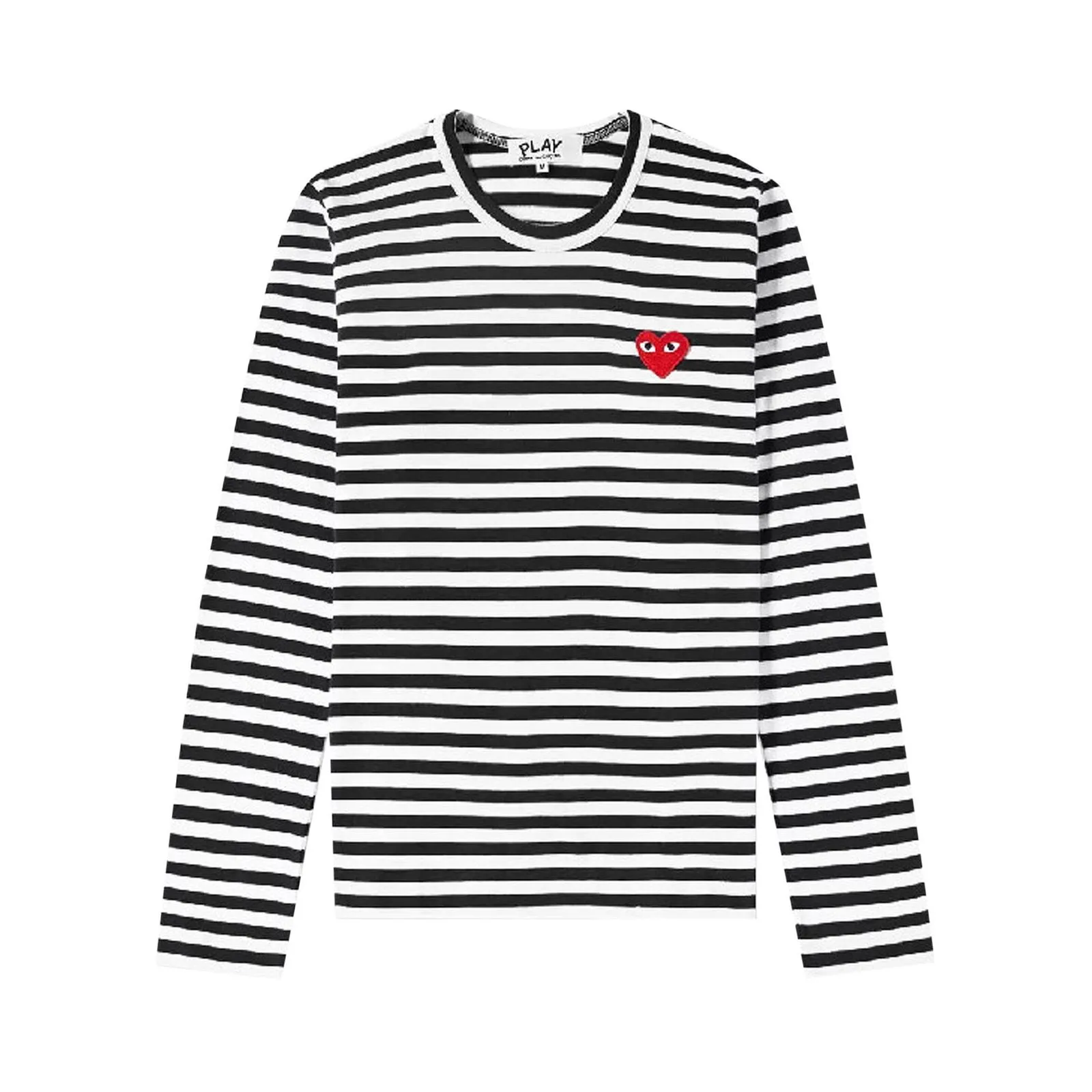 Comme des Garçons PLAY Heart Logo Striped Tee
