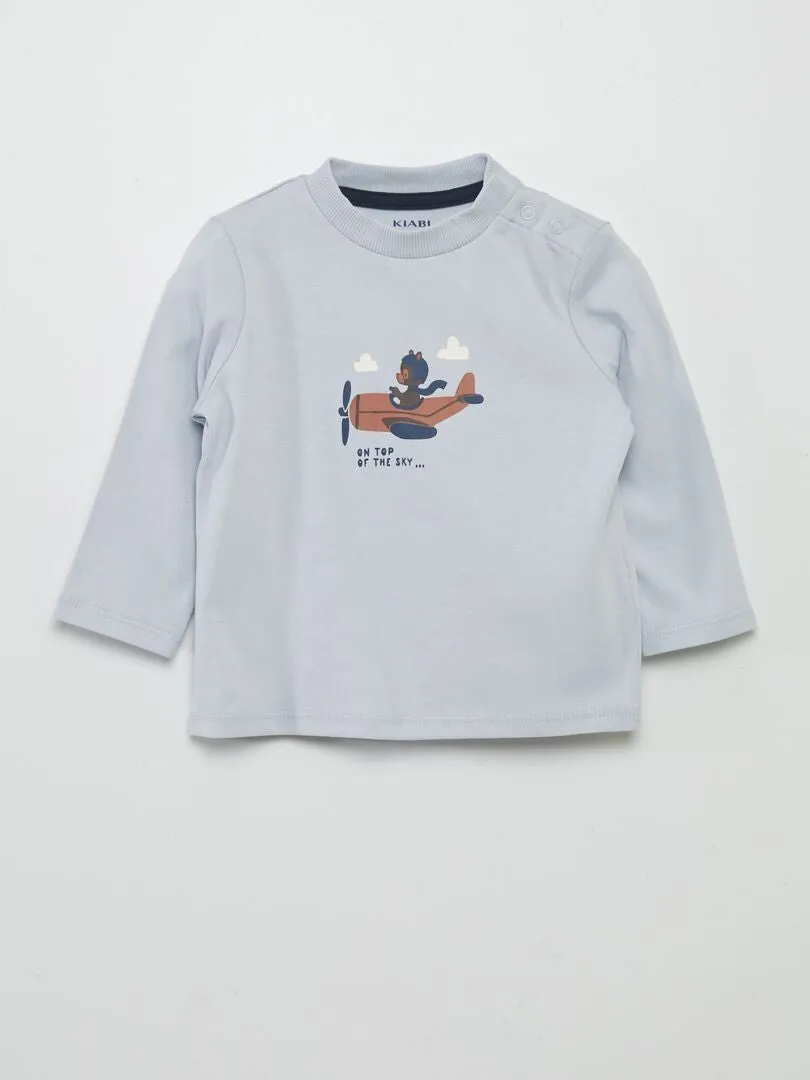 CONJUNTO DE CAMISETA + PANTALóN CON ESTAMPADO  AZUL