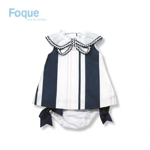 CONJUNTO DE FOQUE. VESTIDO JESUSITO Y BRAGUITA. PV