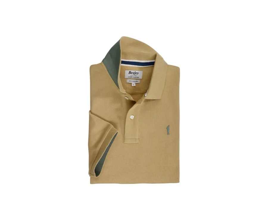 DARK BEIGE MEN'S POLO SHIRT  ANDY II