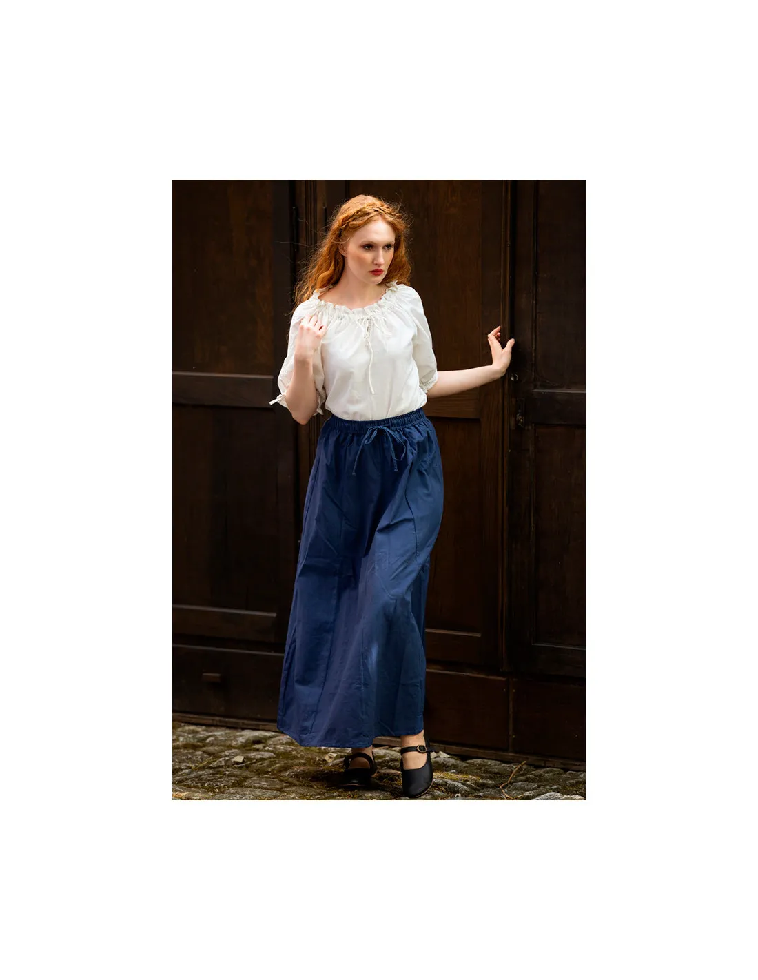 Falda medieval modelo Diana, azul