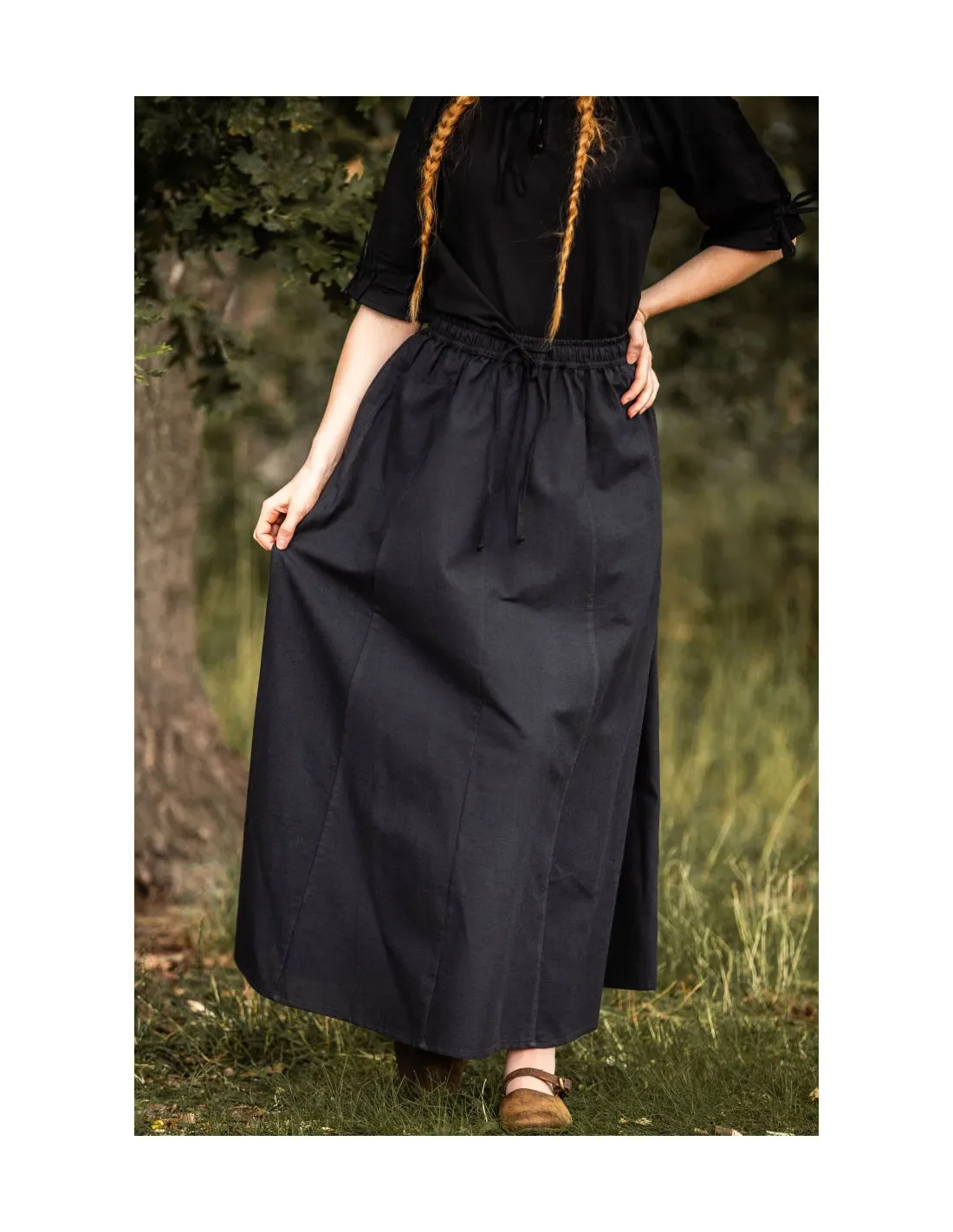 Falda medieval modelo Diana, negro