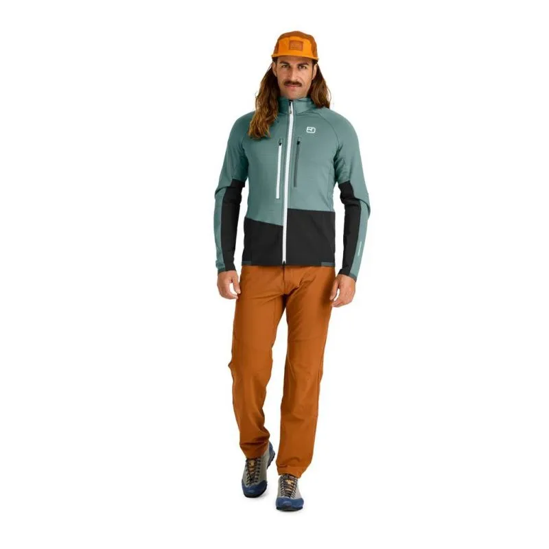 Hombres Ortovox FLEECE RIB JACKET M (arctic grey) chaqueta polar