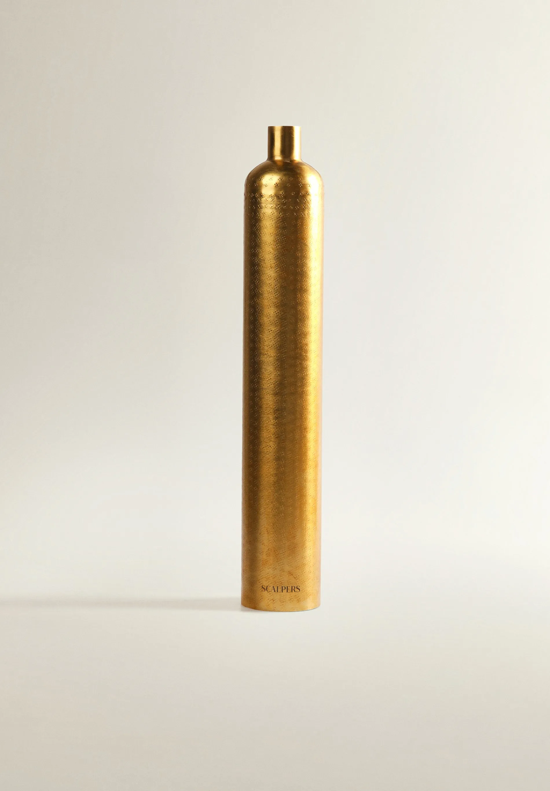 JARRÓN DECORATIVO METAL DORADO