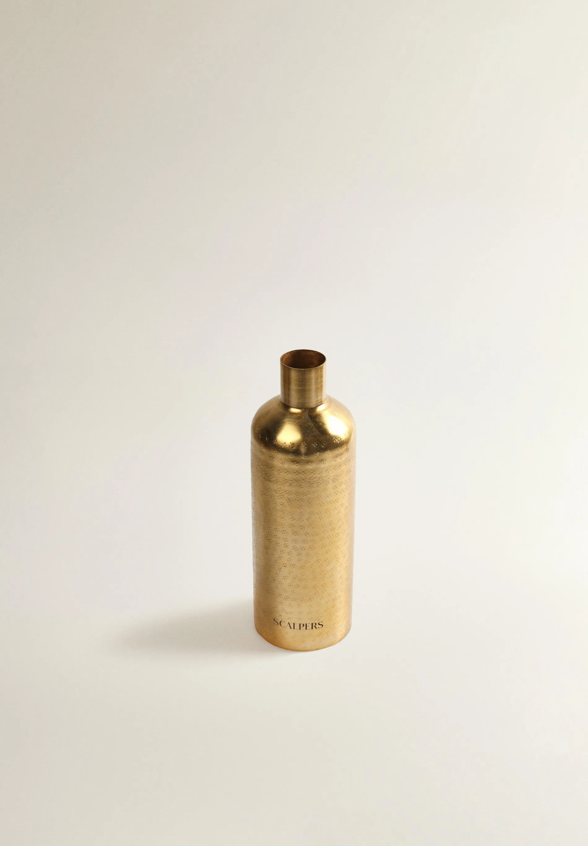 JARRÓN DECORATIVO METAL DORADO